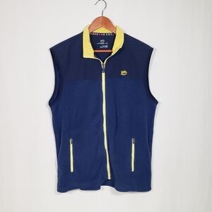 Southern Tide Full Zip Fleece Cambridge True Navy Navigational Vest Size L